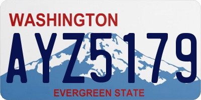 WA license plate AYZ5179