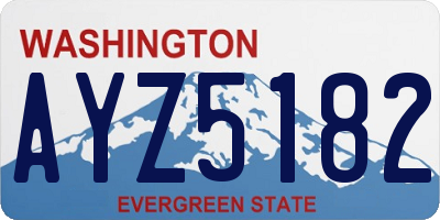 WA license plate AYZ5182