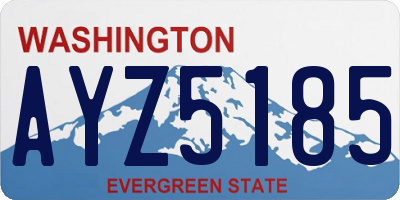 WA license plate AYZ5185