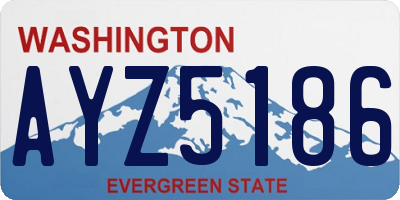 WA license plate AYZ5186