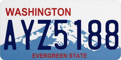 WA license plate AYZ5188