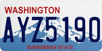 WA license plate AYZ5190