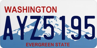 WA license plate AYZ5195