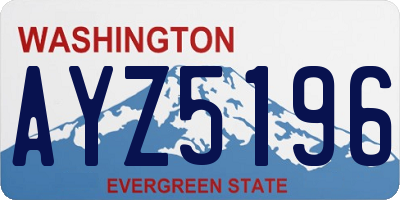 WA license plate AYZ5196