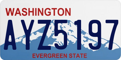 WA license plate AYZ5197