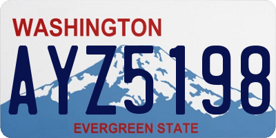 WA license plate AYZ5198