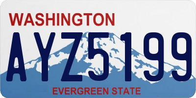 WA license plate AYZ5199