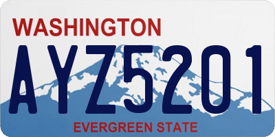 WA license plate AYZ5201