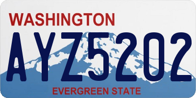 WA license plate AYZ5202