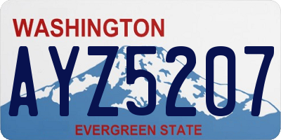 WA license plate AYZ5207