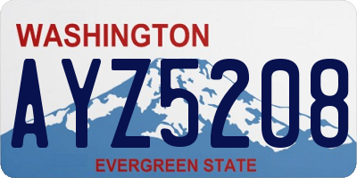 WA license plate AYZ5208