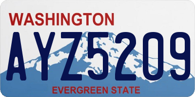 WA license plate AYZ5209