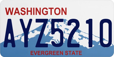 WA license plate AYZ5210