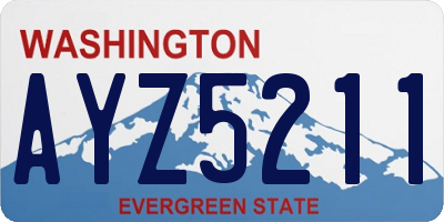 WA license plate AYZ5211