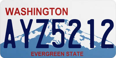 WA license plate AYZ5212