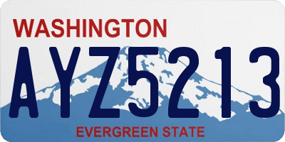 WA license plate AYZ5213