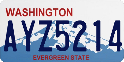 WA license plate AYZ5214