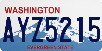 WA license plate AYZ5215