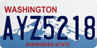 WA license plate AYZ5218