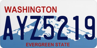 WA license plate AYZ5219