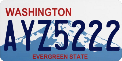 WA license plate AYZ5222