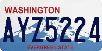 WA license plate AYZ5224