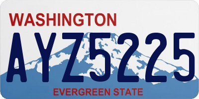 WA license plate AYZ5225