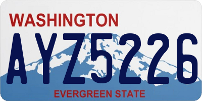 WA license plate AYZ5226