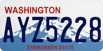 WA license plate AYZ5228