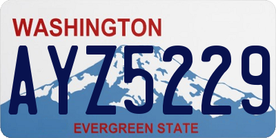 WA license plate AYZ5229