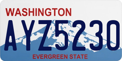 WA license plate AYZ5230