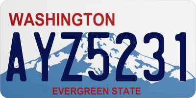 WA license plate AYZ5231