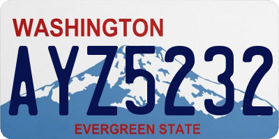 WA license plate AYZ5232