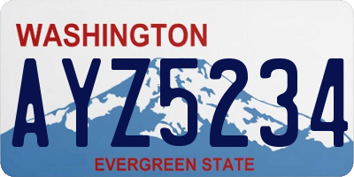 WA license plate AYZ5234