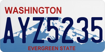 WA license plate AYZ5235