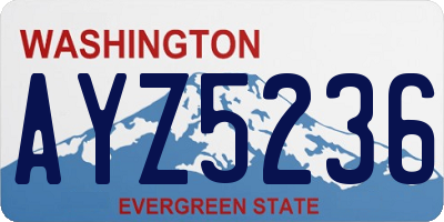 WA license plate AYZ5236