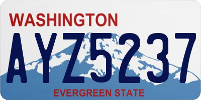 WA license plate AYZ5237