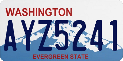 WA license plate AYZ5241