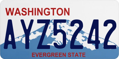 WA license plate AYZ5242