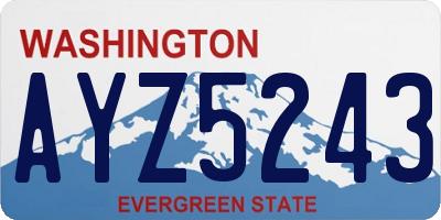 WA license plate AYZ5243