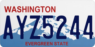 WA license plate AYZ5244