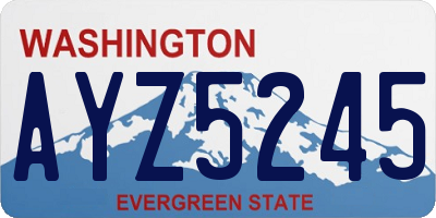 WA license plate AYZ5245