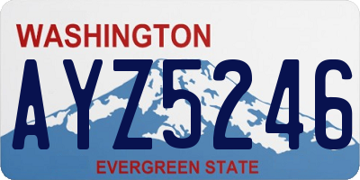 WA license plate AYZ5246