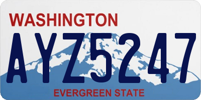 WA license plate AYZ5247