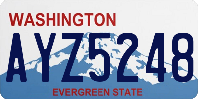 WA license plate AYZ5248