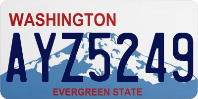 WA license plate AYZ5249