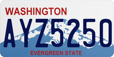 WA license plate AYZ5250