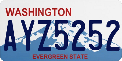 WA license plate AYZ5252