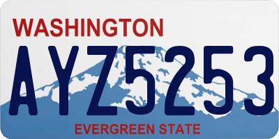 WA license plate AYZ5253