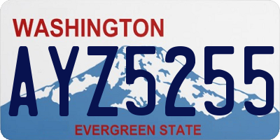 WA license plate AYZ5255